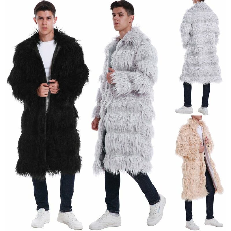 Chaqueta de hombre de piel sintetica mullida Color solido cuello vuelto manga larga hasta la rodilla calido Otono Invierno abrigo informal,Gris, M
Chaqueta de hombre de piel sintetica mullida Color solido cuello vuelto manga larga hasta la rodilla calido Otono Invierno abrigo informal,Gris, M