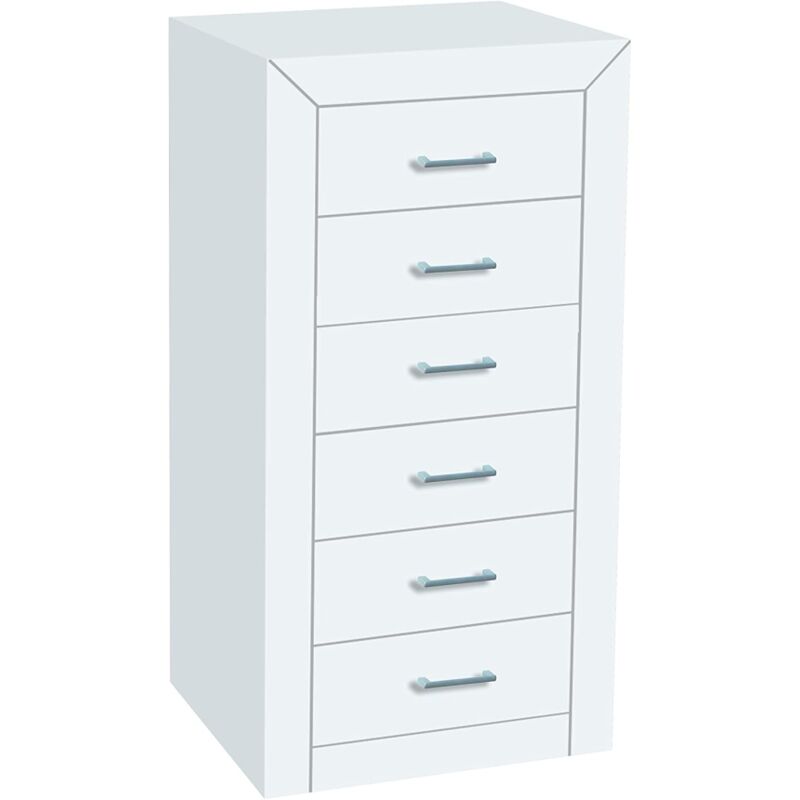 Chifonier 6 Cajones De Dormitorio acabado Lacado Blanco 102 cm(alto)50 cm(ancho)40 cm(fondo) Color BLANCO
Chifonier 6 Cajones De Dormitorio acabado Lacado Blanco 102 cm(alto)50 cm(ancho)40 cm(fondo) Color BLANCO