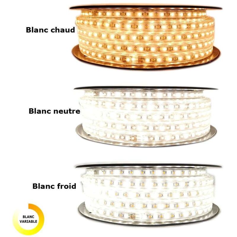 Cinta LED profesional EPISTAR 2835 120 LED/m de 25 o 50 metros Multi Blanco (IP68) | Longitud: 50 metros
Cinta LED profesional EPISTAR 2835 120 LED/m de 25 o 50 metros Multi Blanco (IP68) | Longitud: 50 metros