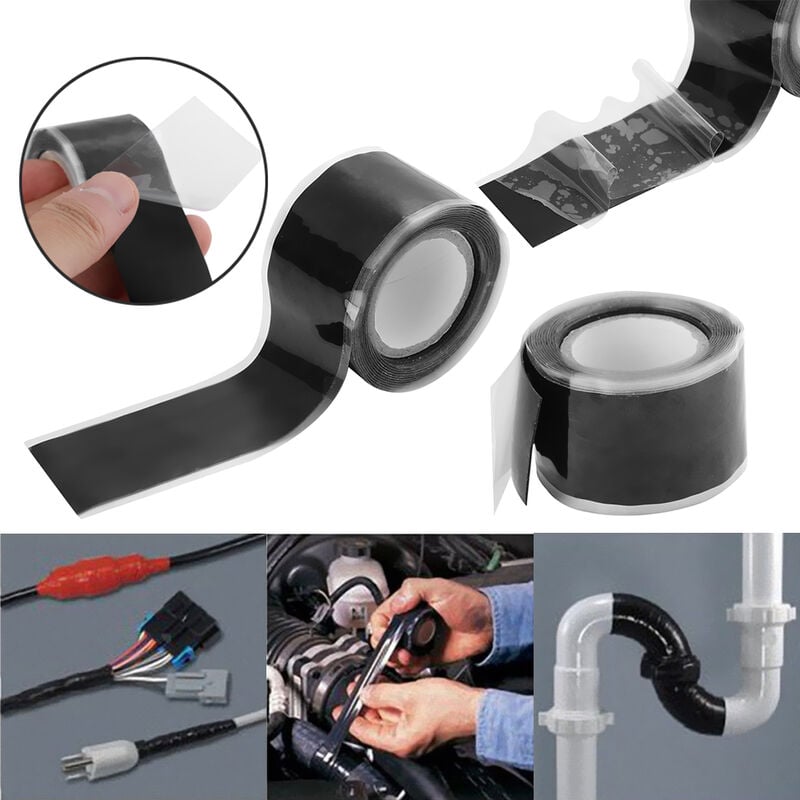 Cintas de reparacion de aislamiento de sellado de caucho de silicona autoadhesivo impermeable,Negro, 3m
Cintas de reparacion de aislamiento de sellado de caucho de silicona autoadhesivo impermeable,Negro, 3m