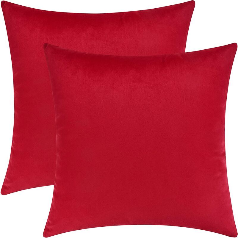 Cómodas fundas de cojín decorativas cuadradas de 2 piezas de terciopelo para sofá y cama, rojo
Cómodas fundas de cojín decorativas cuadradas de 2 piezas de terciopelo para sofá y cama, rojo