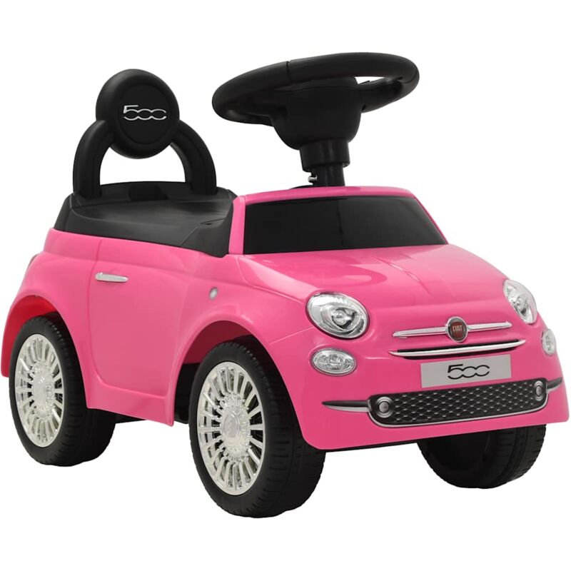 vidaXL Coche correpasillos Fiat 500 rosa - Rosa