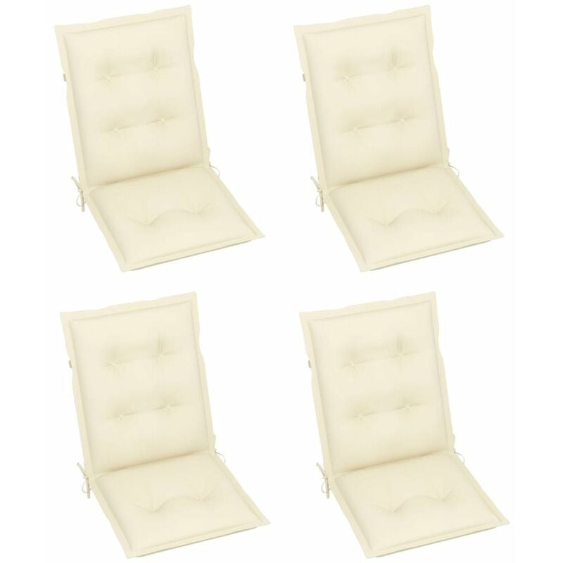 Cojines para sillas de jardin 4 uds color crema 100x50x7 cm
Cojines para sillas de jardin 4 uds color crema 100x50x7 cm