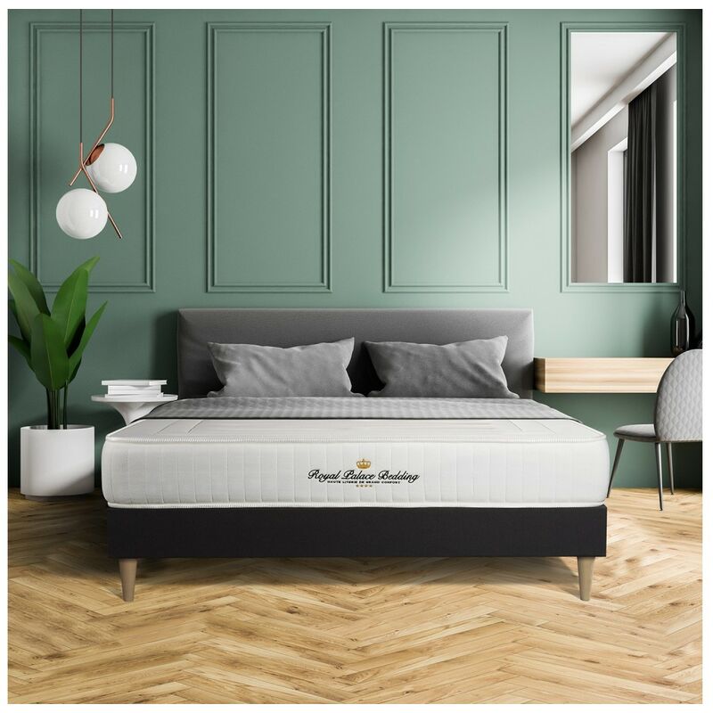 Royal Palace Bedding - Colchón LANCASTER 200x200cm, Grosor : 22 cm, Muelles ensacados y espuma viscoelástica, firme, 3 zonas de confort + SOMIER negro
Royal Palace Bedding - Colchón LANCASTER 200x200cm, Grosor : 22 cm, Muelles ensacados y espuma viscoelástica, firme, 3 zonas de confort + SOMIER negro