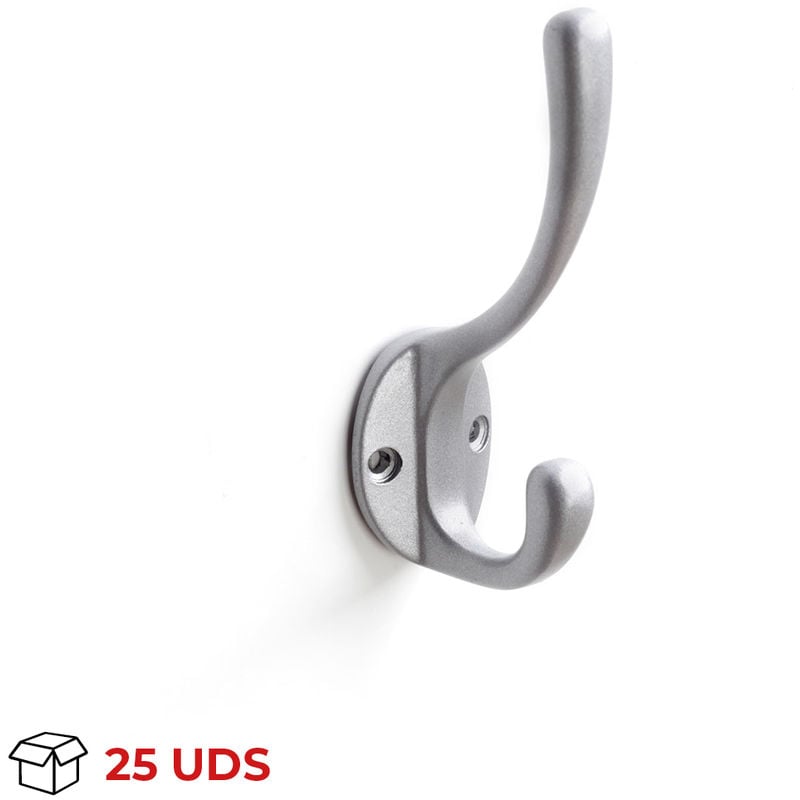 REI - Colgador de Pared con 2 Ganchos | Estilo Funcional | Fabricado en Zamak | Acabado en Cromo Mate Líquido | Gran Capacidad de Carga | Medidas
REI - Colgador de Pared con 2 Ganchos | Estilo Funcional | Fabricado en Zamak | Acabado en Cromo Mate Líquido | Gran Capacidad de Carga | Medidas