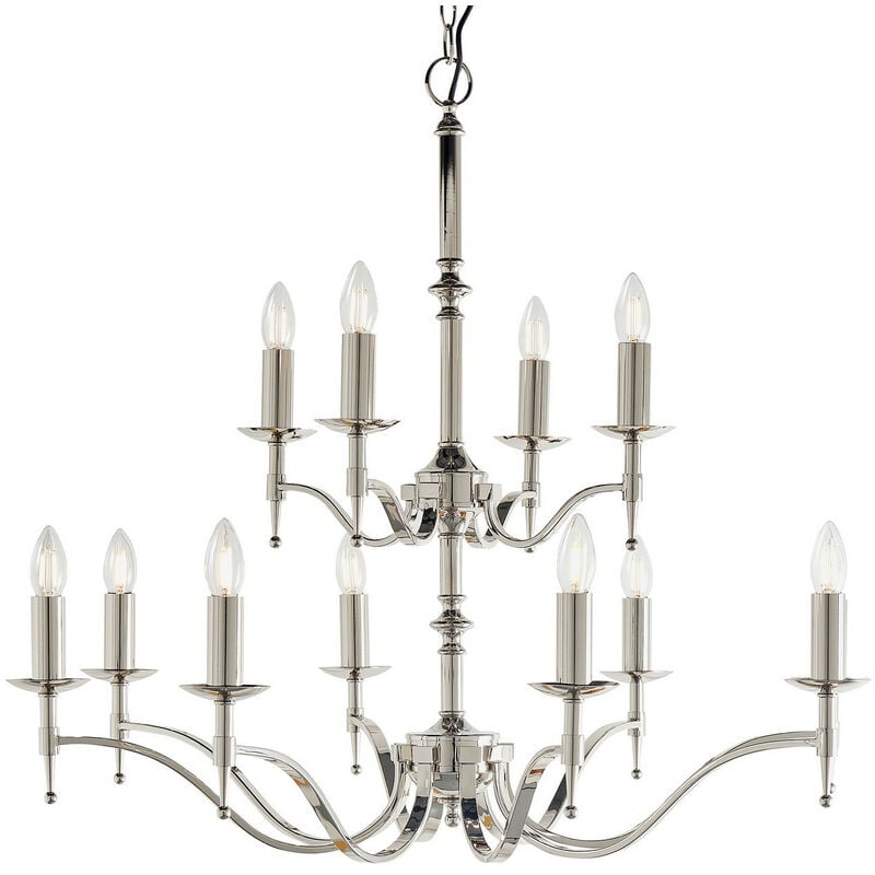 Interiors 1900 Lighting - Interiors - Lámpara de araña de 12 luces con acabado en níquel pulido, E14
Interiors 1900 Lighting - Interiors - Lámpara de araña de 12 luces con acabado en níquel pulido, E14