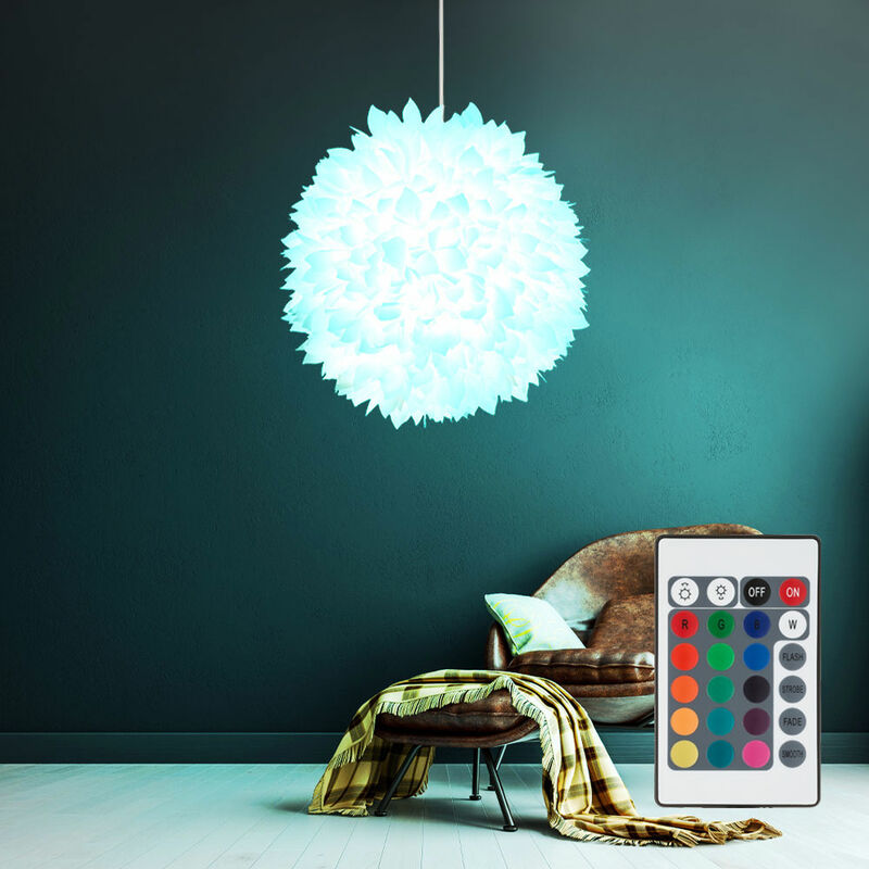 Lámpara colgante de techo de péndulo que cambia de color en un juego que incluye bombillas LED RGB de 7 vatios
Lámpara colgante de techo de péndulo que cambia de color en un juego que incluye bombillas LED RGB de 7 vatios