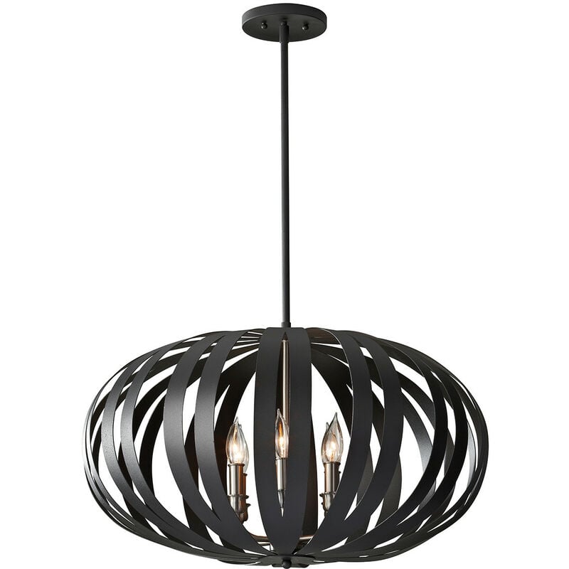 Elstead Woodstock - Lámpara colgante de techo con jaula esférica grande de 6 luces, negro, E14
Elstead Woodstock - Lámpara colgante de techo con jaula esférica grande de 6 luces, negro, E14