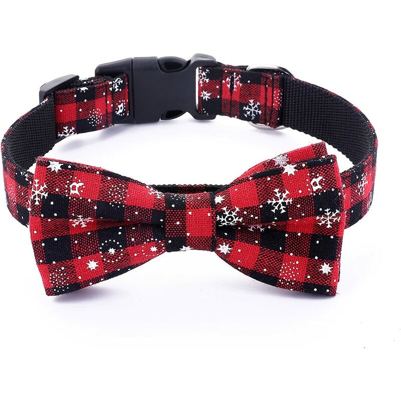 Collar ajustable de nailon para perro / gato / mascota con pajarita, diseño de nieve, tema navideño (rojo)
Collar ajustable de nailon para perro / gato / mascota con pajarita, diseño de nieve, tema navideño (rojo)