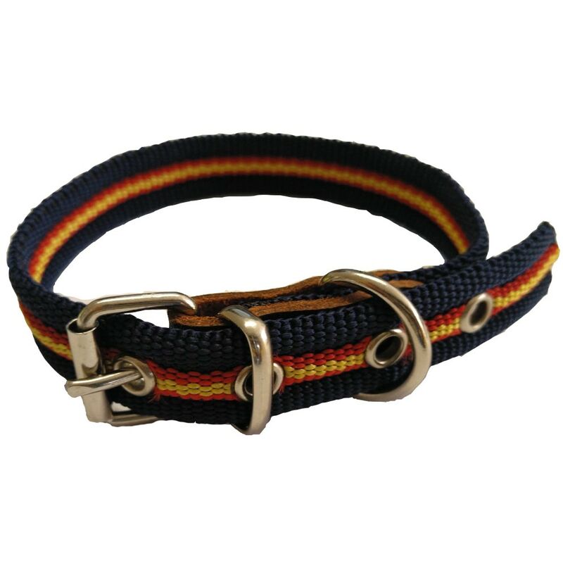 Collar de perro bandera de España color azul | Collar de perro de algodon | Collar 30 cms
Collar de perro bandera de España color azul | Collar de perro de algodon | Collar 30 cms