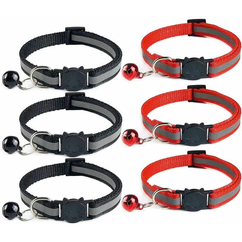 Collar para gatos 6 gatitos anti-estrangulamiento reflectantes ajustables para cachorros con campana y hebilla de seguridad para cachorros pequeños y
Collar para gatos 6 gatitos anti-estrangulamiento reflectantes ajustables para cachorros con campana y hebilla de seguridad para cachorros pequeños y