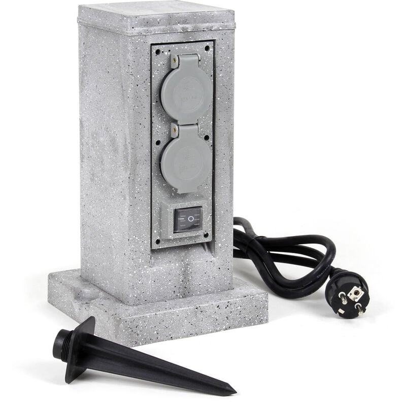 Columna de enchufes para jardín efecto granito con 4 tomas, IP44, 2 interruptores y cable 1,5m
Columna de enchufes para jardín efecto granito con 4 tomas, IP44, 2 interruptores y cable 1,5m