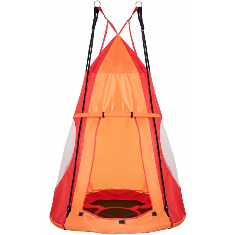 Columpio Nido con Tienda de Ø 100cm Columpio para Niño Altura Ajustable Carga hasta 150 kg para Jardín Interior Exterior (Naranja)
Columpio Nido con Tienda de Ø 100cm Columpio para Niño Altura Ajustable Carga hasta 150 kg para Jardín Interior Exterior (Naranja)