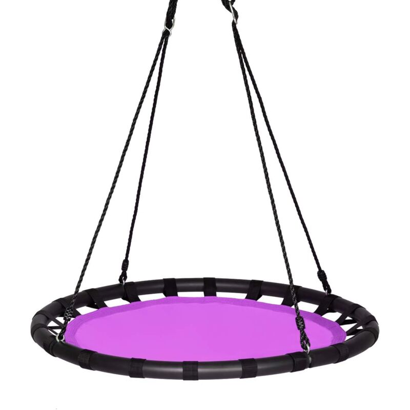 Columpio Nido de Ø100cm Columpio Redondo 100-160cm Cuerda Ajustable Carga hasta 150kg para Interior y Exterior Jardín Parque Púrpura
Columpio Nido de Ø100cm Columpio Redondo 100-160cm Cuerda Ajustable Carga hasta 150kg para Interior y Exterior Jardín Parque Púrpura