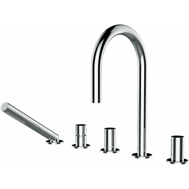 Combinación de llenado de bañera de 5 agujeros Kartell, sin placa de montaje, proyección 173 mm, cromada - H3223350042821 - Laufen
Combinación de llenado de bañera de 5 agujeros Kartell, sin placa de montaje, proyección 173 mm, cromada - H3223350042821 - Laufen