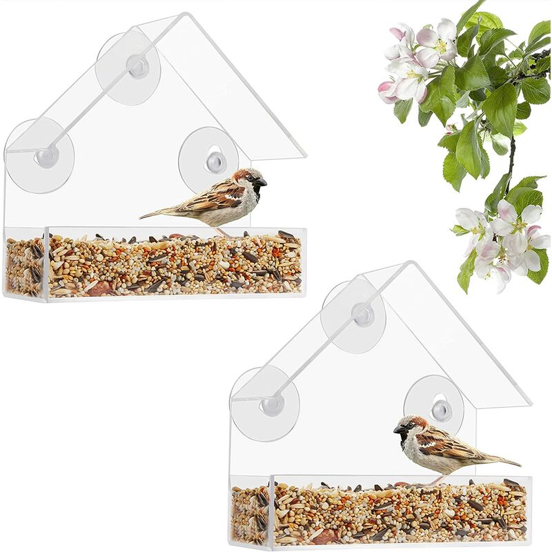 Comedero para pájaros de plástico transparente (juego de 2) - Casa para pájaros de plástico / comedero para pájaros transparente con ventosas y
Comedero para pájaros de plástico transparente (juego de 2) - Casa para pájaros de plástico / comedero para pájaros transparente con ventosas y