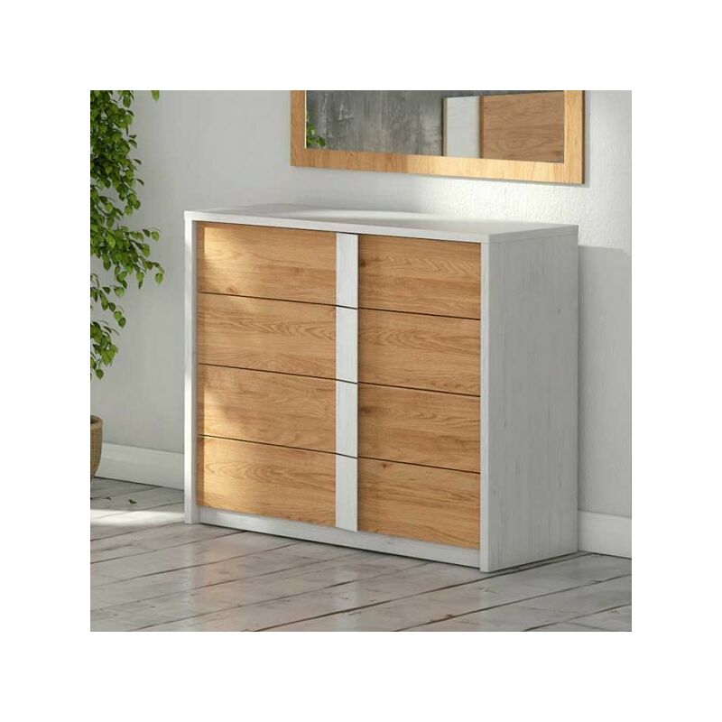La Cibertienda - Comoda 4 Cajones color Blanco Nordic y Roble, Mueble Dormitorio ref-07
La Cibertienda - Comoda 4 Cajones color Blanco Nordic y Roble, Mueble Dormitorio ref-07