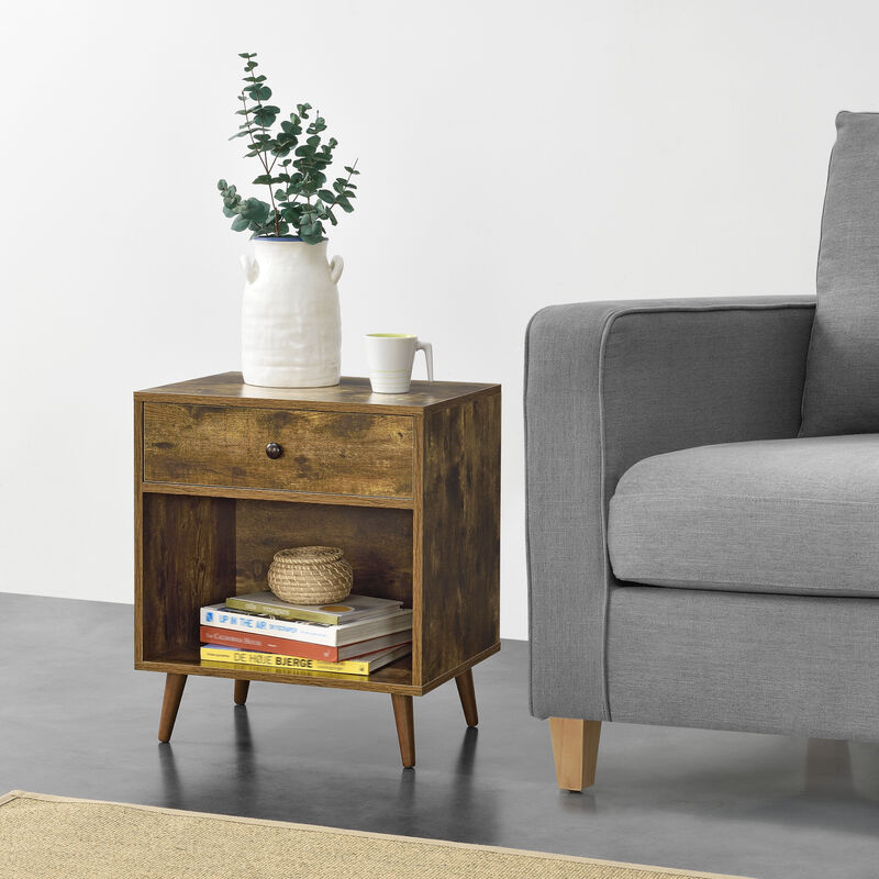 Cómoda Ronneby - Mesita de Noche - 58 x 50 x 40 cm - Mesa Auxiliar - Mesilla con Cajón - Consola - con Área de Almacenamiento Interno - 4 Patas
Cómoda Ronneby - Mesita de Noche - 58 x 50 x 40 cm - Mesa Auxiliar - Mesilla con Cajón - Consola - con Área de Almacenamiento Interno - 4 Patas