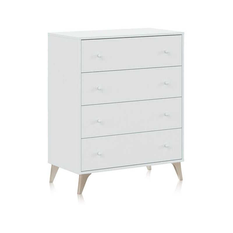 Velocimuebles - Cómoda 4 cajones Sire habitacion juvenil moderno blanco artik (mate) 95x78x40 cm
Velocimuebles - Cómoda 4 cajones Sire habitacion juvenil moderno blanco artik (mate) 95x78x40 cm