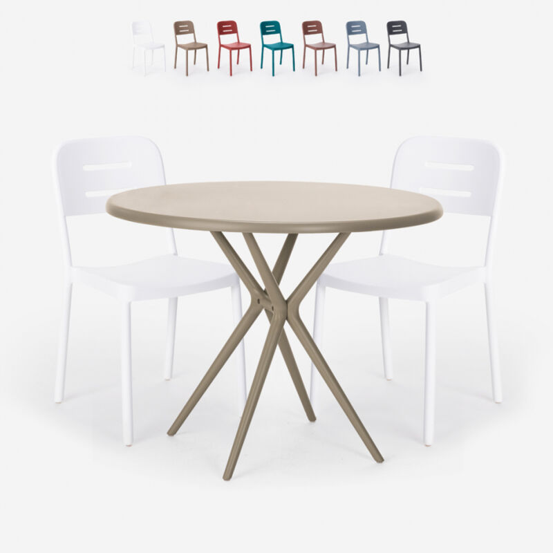 Conjunto 2 sillas polipropileno diseño mesa redonda 80x80cm beige Ipsum | Color: Blanco
Conjunto 2 sillas polipropileno diseño mesa redonda 80x80cm beige Ipsum | Color: Blanco