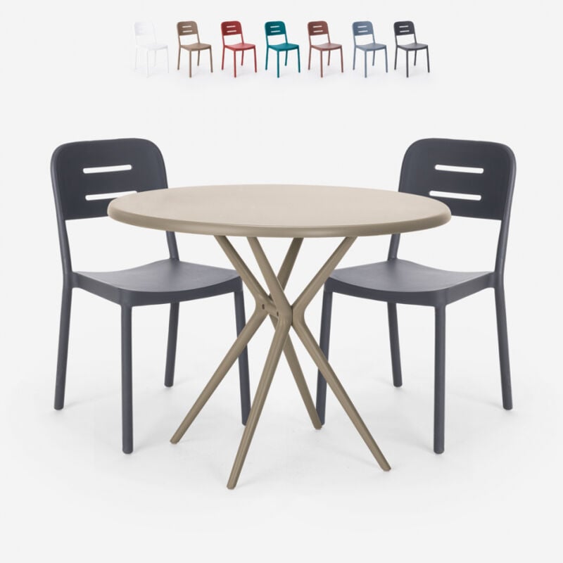 Conjunto 2 sillas polipropileno diseño mesa redonda 80x80cm beige Ipsum | Color: Negro
Conjunto 2 sillas polipropileno diseño mesa redonda 80x80cm beige Ipsum | Color: Negro