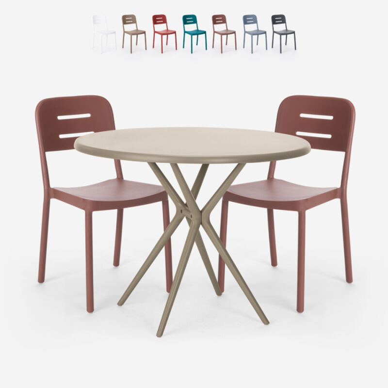 Conjunto 2 sillas polipropileno diseño mesa redonda 80x80cm beige Ipsum | Color: Marrón
Conjunto 2 sillas polipropileno diseño mesa redonda 80x80cm beige Ipsum | Color: Marrón