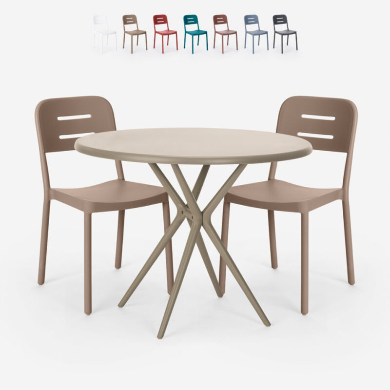 Conjunto 2 sillas polipropileno diseño mesa redonda 80x80cm beige Ipsum | Color: Beige
Conjunto 2 sillas polipropileno diseño mesa redonda 80x80cm beige Ipsum | Color: Beige