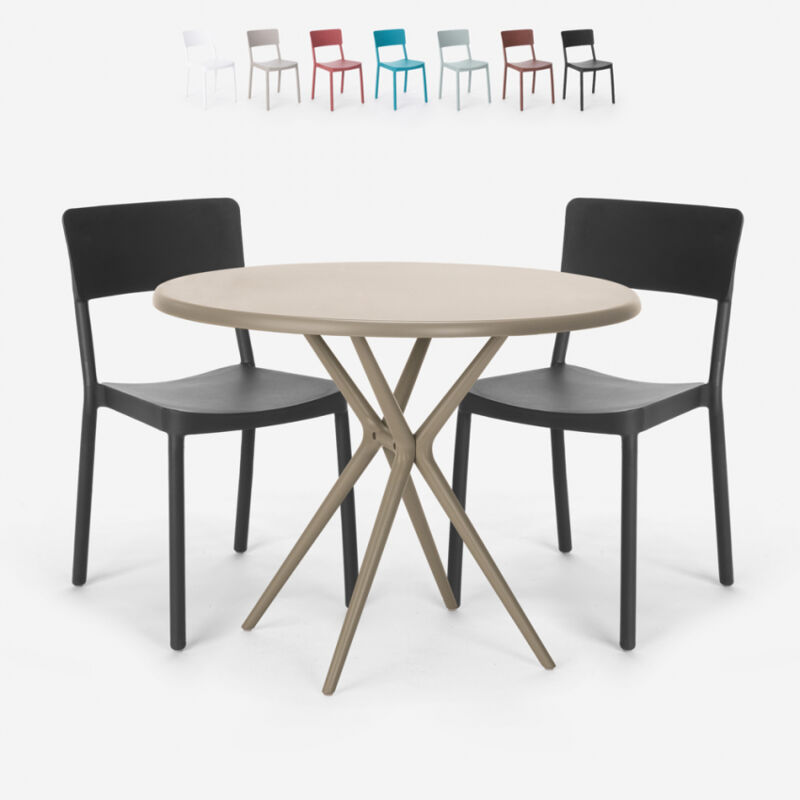 Ahd Amazing Home Design - Conjunto 2 sillas polipropileno mesa redonda 80x80cm beige diseño Aminos | Negro
Ahd Amazing Home Design - Conjunto 2 sillas polipropileno mesa redonda 80x80cm beige diseño Aminos | Negro