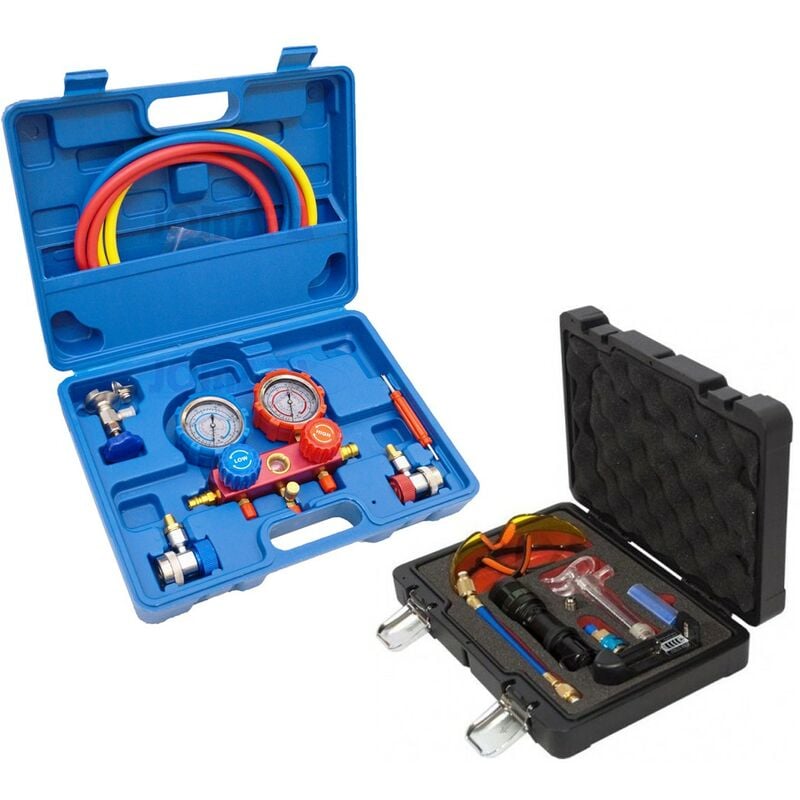 Kit de comprobaci—n de aire acondicionado con manometros R12 Y R134A + detector de fugas de aire acondicionado
Kit de comprobaci—n de aire acondicionado con manometros R12 Y R134A + detector de fugas de aire acondicionado