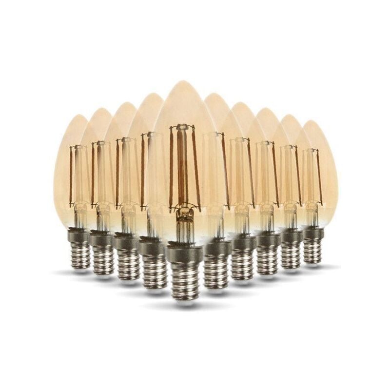 Eclairage Design - Conjunto de 10 bombillas E14 ámbar 4W eq 40W 350lm LED | Temperatura de color: Blanco cálido 2200K
Eclairage Design - Conjunto de 10 bombillas E14 ámbar 4W eq 40W 350lm LED | Temperatura de color: Blanco cálido 2200K