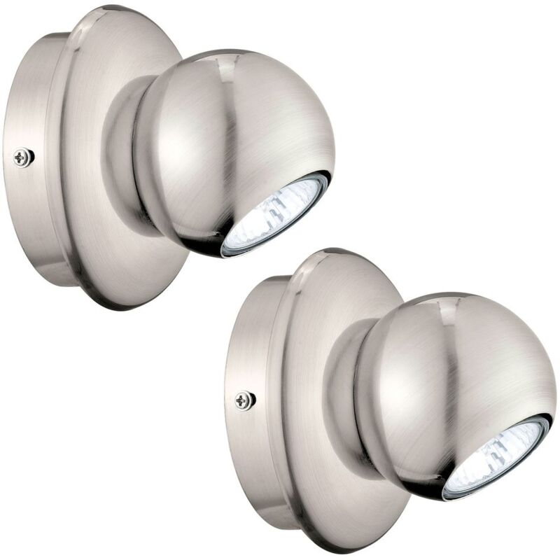 Juego de 2 focos de bola luces lámparas de pared plateado salón comedor puntos de iluminación giratorios
Juego de 2 focos de bola luces lámparas de pared plateado salón comedor puntos de iluminación giratorios