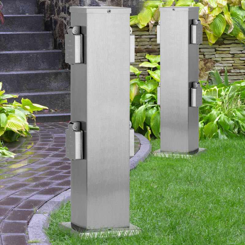 Conjunto de 2 cajas de 4 sockets columna de potencia jardín de distribución de energía publicar
Conjunto de 2 cajas de 4 sockets columna de potencia jardín de distribución de energía publicar