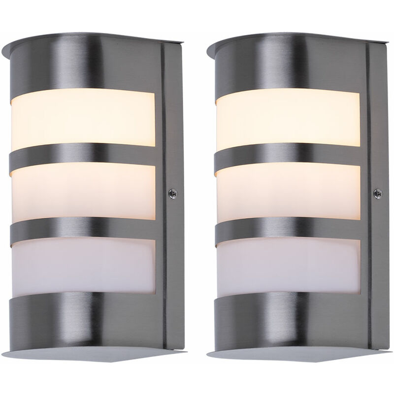 Juego de 2 luces exteriores lámparas de pared de casa de acero inoxidable focos de entrada de patio IP44
Juego de 2 luces exteriores lámparas de pared de casa de acero inoxidable focos de entrada de patio IP44