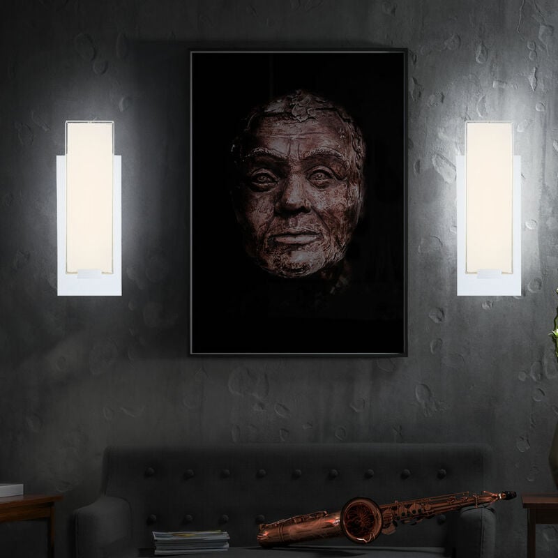Juego de 2 focos de pared LED para habitaciones, lámparas de vidrio, luces cromadas, satinadas
Juego de 2 focos de pared LED para habitaciones, lámparas de vidrio, luces cromadas, satinadas