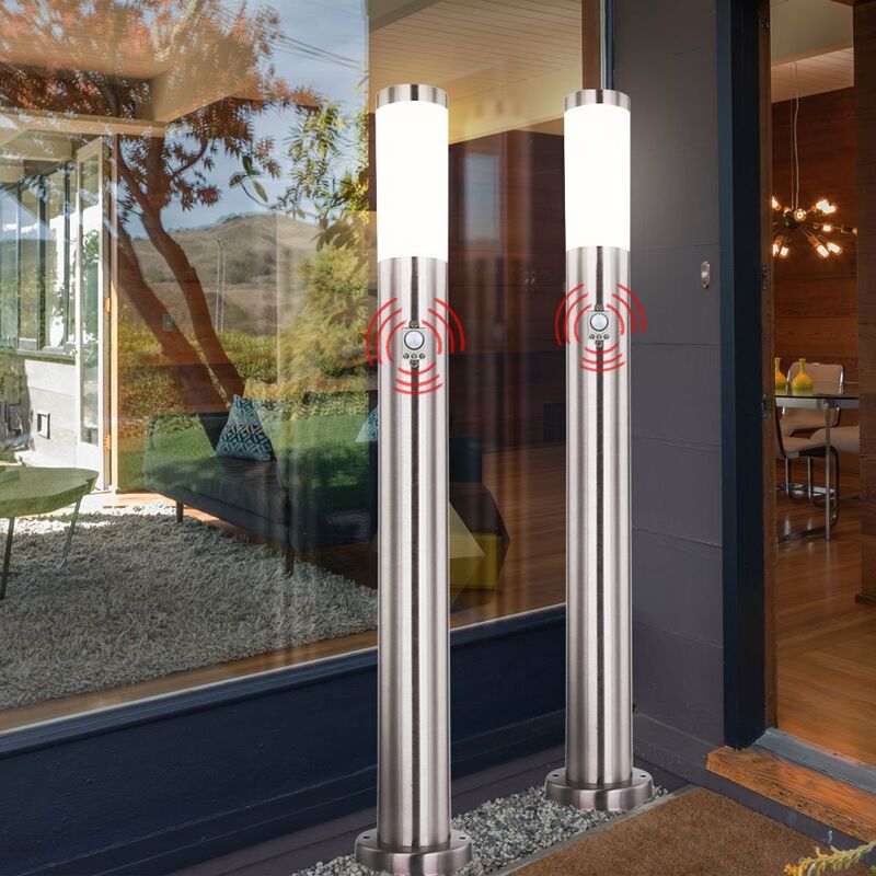 Conjunto de diseño de 2 lámparas de pie, terraza, jardín, casa, foco, detector de movimiento IP44
Conjunto de diseño de 2 lámparas de pie, terraza, jardín, casa, foco, detector de movimiento IP44