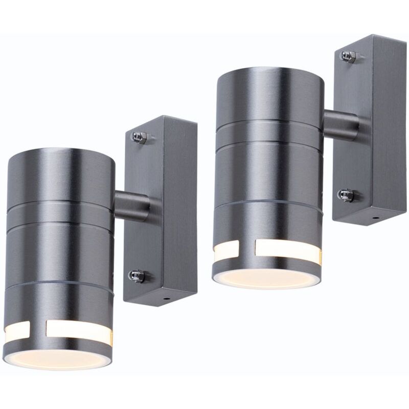 Juego de 2 luces de pared de diseño para casas, luces plateadas para balcones, foco redondo de vidrio de acero inoxidable GU10
Juego de 2 luces de pared de diseño para casas, luces plateadas para balcones, foco redondo de vidrio de acero inoxidable GU10