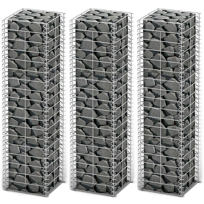 Cestas de Muro de Gaviones Alambre Galvanizado 3 Unidades 25x25x100cm - Plateado - Vidaxl
Cestas de Muro de Gaviones Alambre Galvanizado 3 Unidades 25x25x100cm - Plateado - Vidaxl