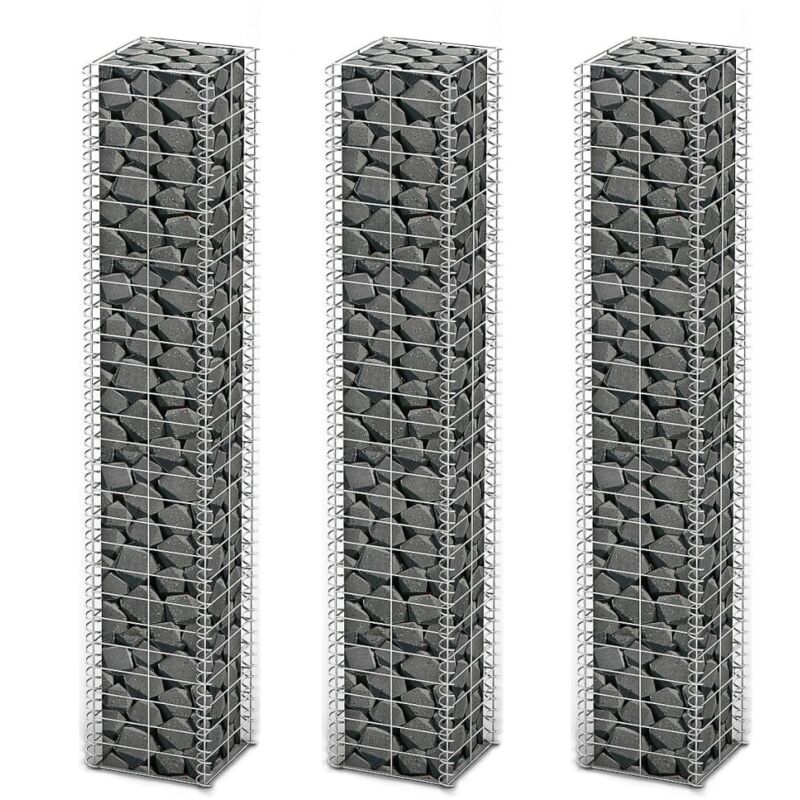 vidaXL Cestas de Muro de Gaviones Alambre Galvanizado 3 Unidades 25x25x150cm - Plateado
vidaXL Cestas de Muro de Gaviones Alambre Galvanizado 3 Unidades 25x25x150cm - Plateado