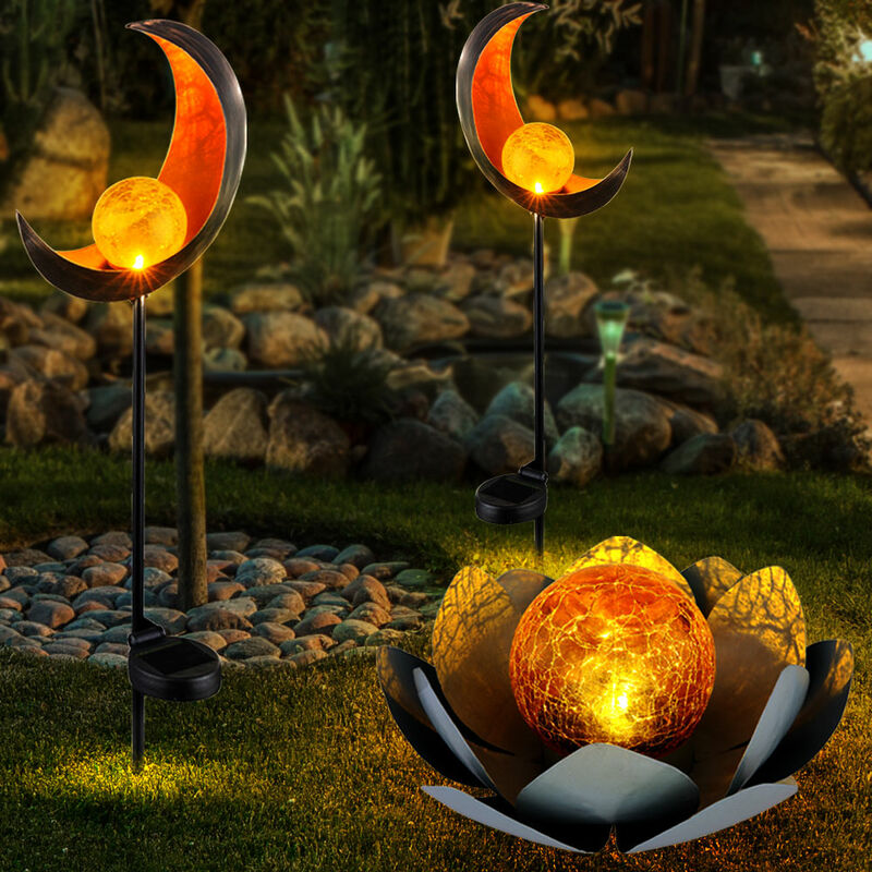Conjunto de 3 lámparas solares LED para exteriores focos enchufables para jardín terrazas de diseño de luna luces de flores de loto
Conjunto de 3 lámparas solares LED para exteriores focos enchufables para jardín terrazas de diseño de luna luces de flores de loto