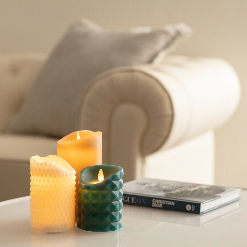 Pack de 3 Velas LED Cera Natural Special Flame Mix Súper Cálido 1200K - 1500K - Súper Cálido 1200K - 1500K
Pack de 3 Velas LED Cera Natural Special Flame Mix Súper Cálido 1200K - 1500K - Súper Cálido 1200K - 1500K