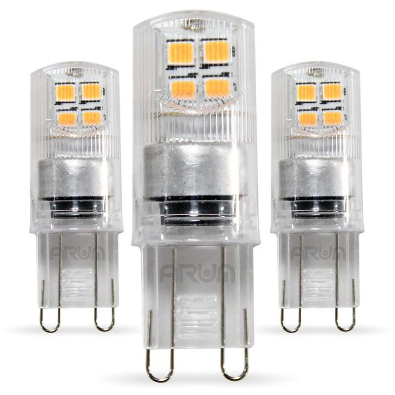 Juego de 3 Bombillas LED G9 1.9W Equivalente 20W | Temperatura de color: 4000K blanco neutro
Juego de 3 Bombillas LED G9 1.9W Equivalente 20W | Temperatura de color: 4000K blanco neutro