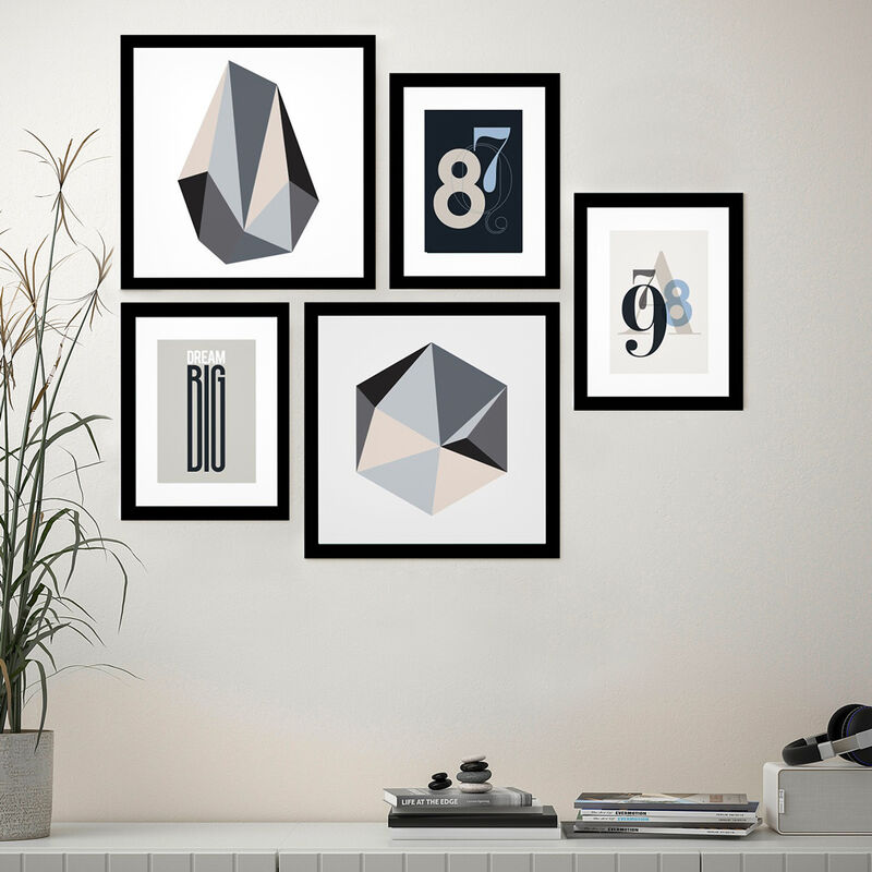 Conjunto de 5 cuadros diseño minimalista impresiones en collage enmarcadas Frame B&W
Conjunto de 5 cuadros diseño minimalista impresiones en collage enmarcadas Frame B&W