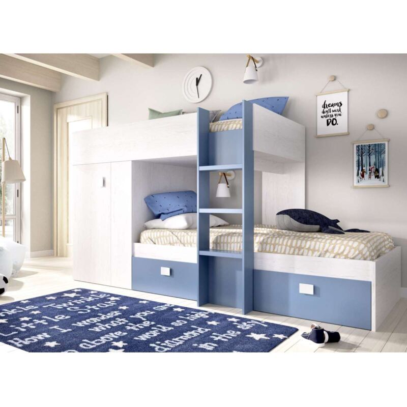 Conjunto de cama tren Torreblascopedro en acabado con varios colores 150 cm(alto)271 cm(ancho)111 cm(largo) Color ARTIC-AGUAMARINA
Conjunto de cama tren Torreblascopedro en acabado con varios colores 150 cm(alto)271 cm(ancho)111 cm(largo) Color ARTIC-AGUAMARINA