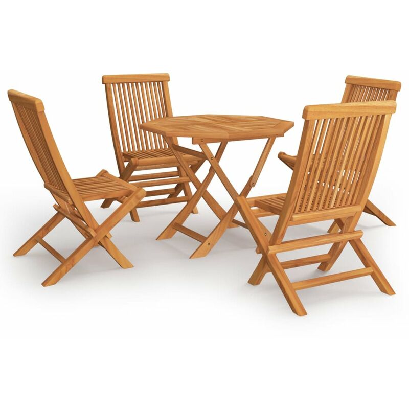 Happyshopping - Conjunto de comedor de jardin 5 piezas madera maciza de teca
Happyshopping - Conjunto de comedor de jardin 5 piezas madera maciza de teca