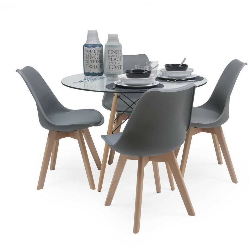 Conjunto de comedor TOWER DAY CRISTAL mesa de cristal redonda de 100 cm y 4 sillas DAY | GRIS OSCURO - GRIS OSCURO
Conjunto de comedor TOWER DAY CRISTAL mesa de cristal redonda de 100 cm y 4 sillas DAY | GRIS OSCURO - GRIS OSCURO