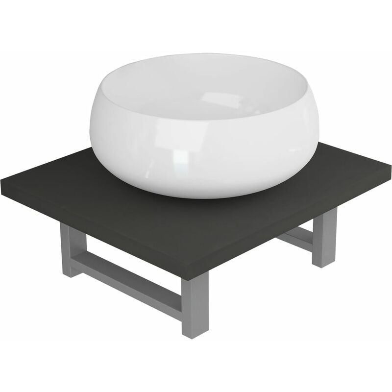Conjunto de muebles de bano 2 piezas ceramica gris