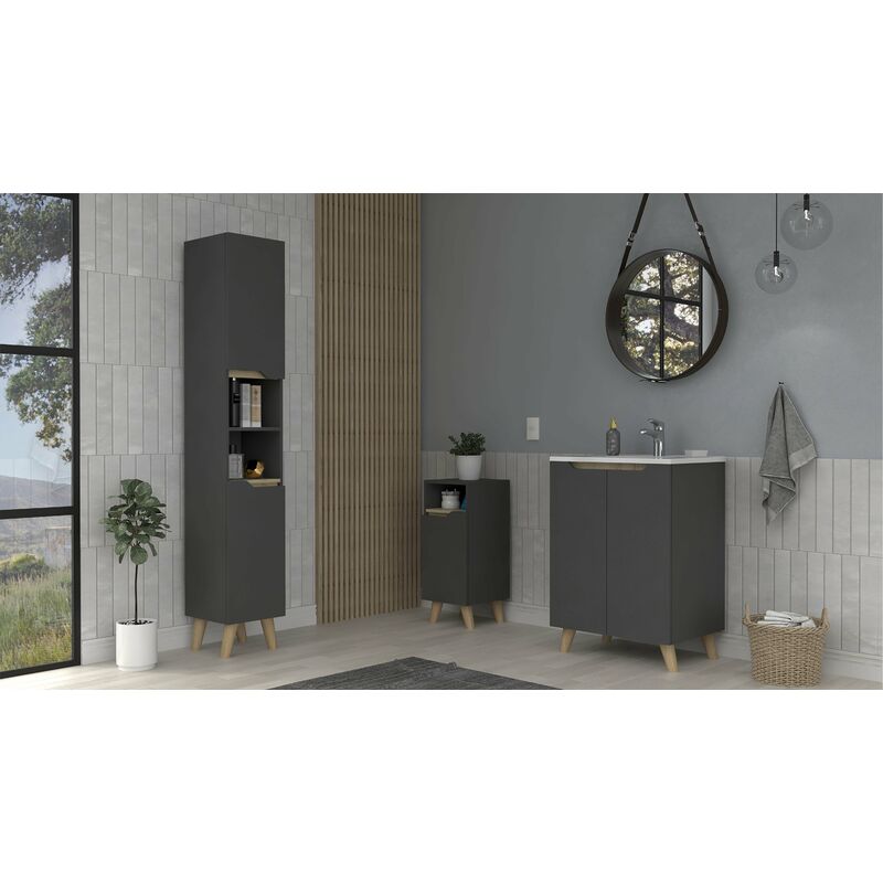 Conjunto Laurent, Mueble De Baño De Pie Con Lavamanos + Columna + Armario Pared Mediano
Conjunto Laurent, Mueble De Baño De Pie Con Lavamanos + Columna + Armario Pared Mediano