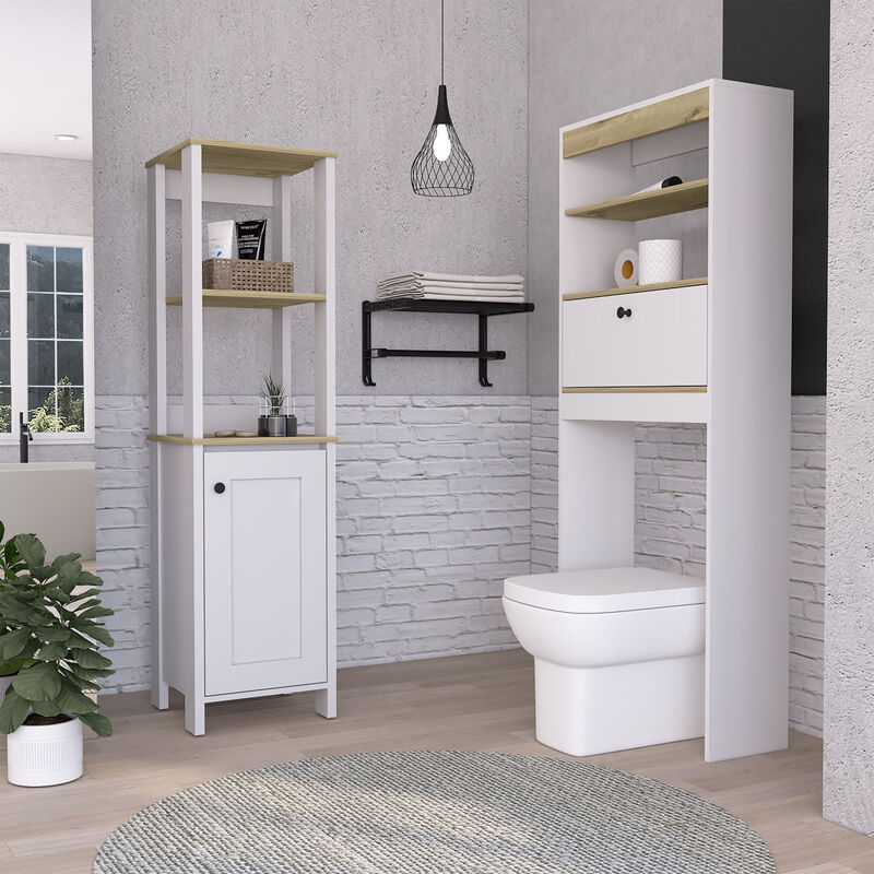 Conjunto Malaga, Mueble Columna De Baño 1 Puerta + Estanteria De Baño Sobre Inodoro
Conjunto Malaga, Mueble Columna De Baño 1 Puerta + Estanteria De Baño Sobre Inodoro