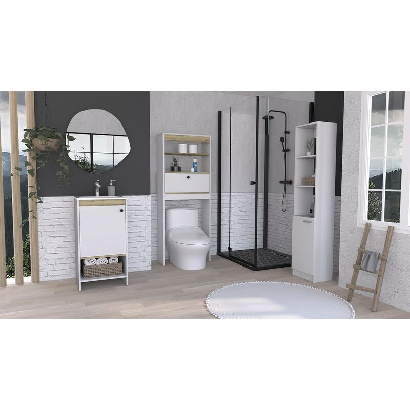 Conjunto Malaga, Mueble De Baño De Pie Con Lavamanos + Estanteria De Baño Sobre Inodoro + Columna De Baño
Conjunto Malaga, Mueble De Baño De Pie Con Lavamanos + Estanteria De Baño Sobre Inodoro + Columna De Baño