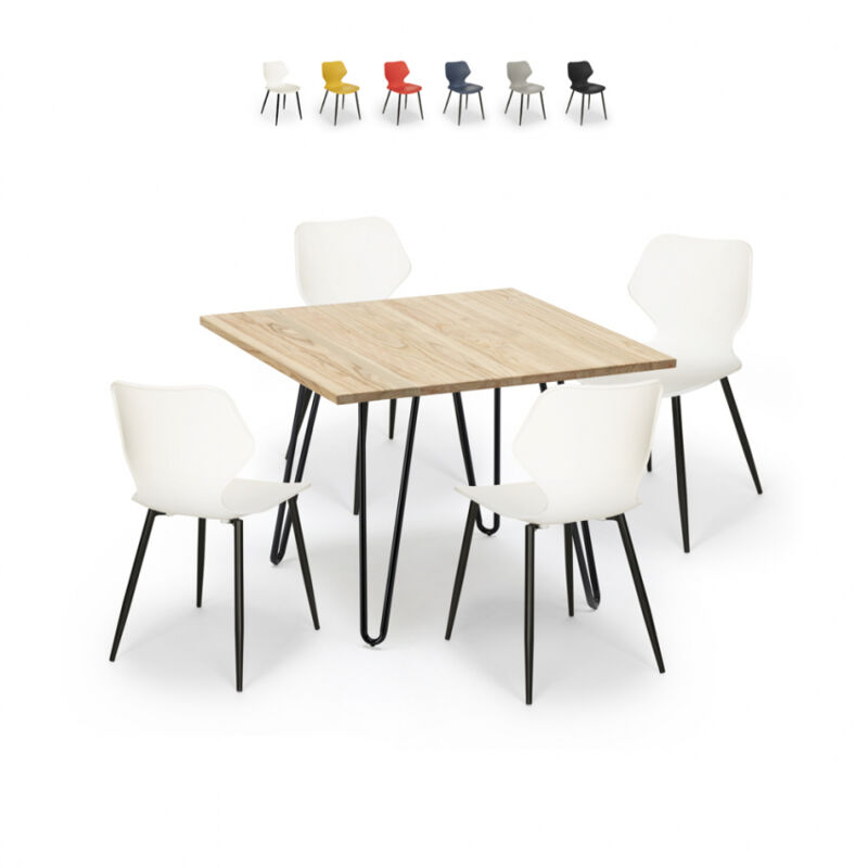 Ahd Amazing Home Design - Conjunto mesa cuadrada estilo industrial 80x80cm 4 sillas diseño Sartis Light | Blanco
Ahd Amazing Home Design - Conjunto mesa cuadrada estilo industrial 80x80cm 4 sillas diseño Sartis Light | Blanco